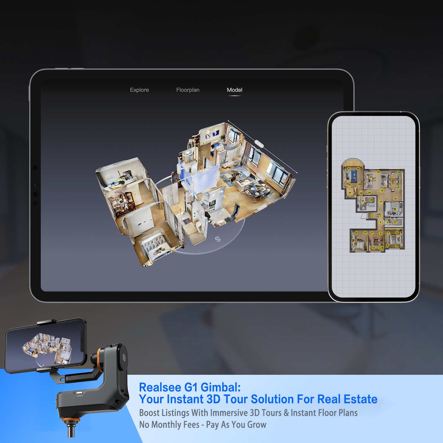 RealseeG1 スマートフォンジンバル - 画像 (4)